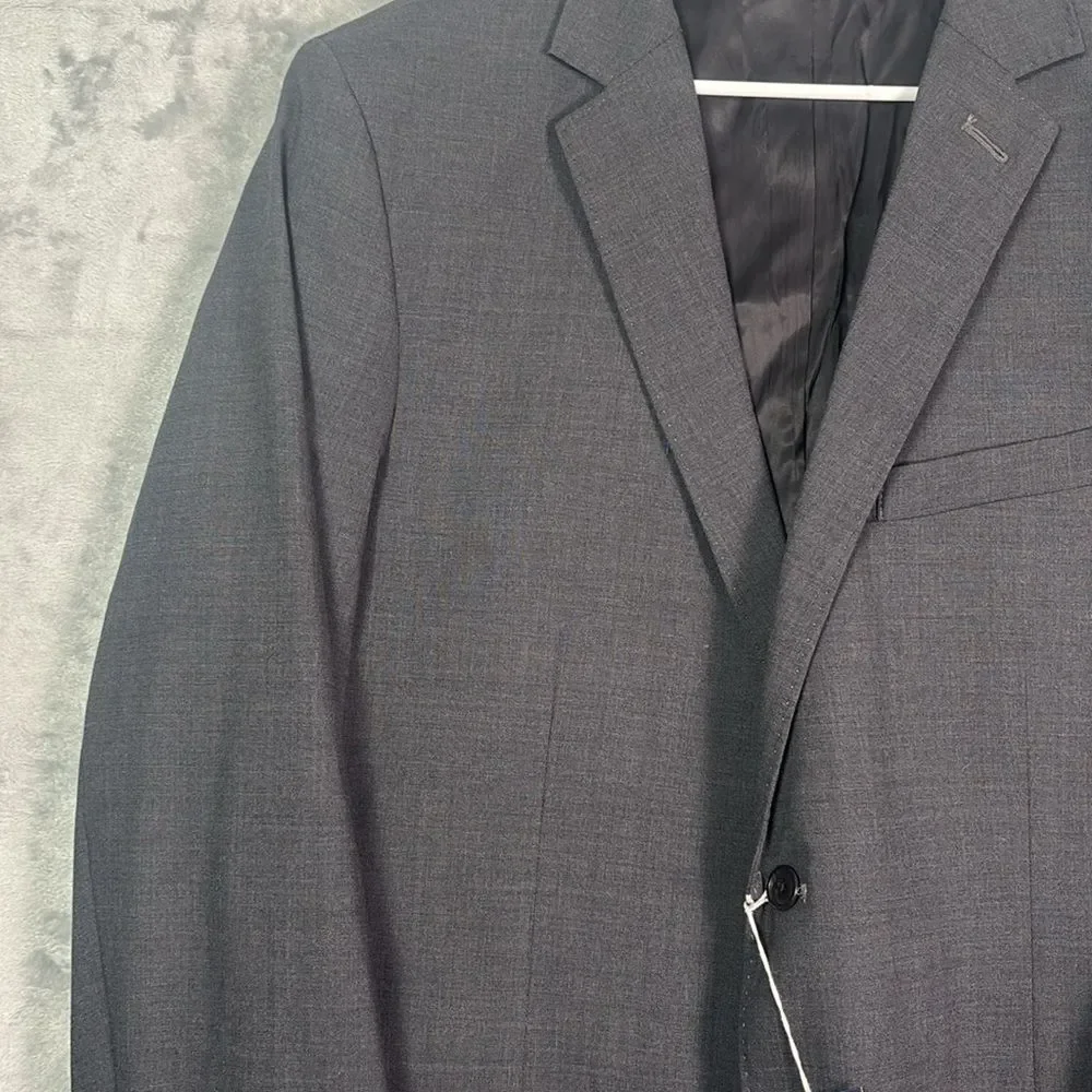 New Lands End Men’s Gray Wool Blend Medium Weight Blazer Size 44 Reg